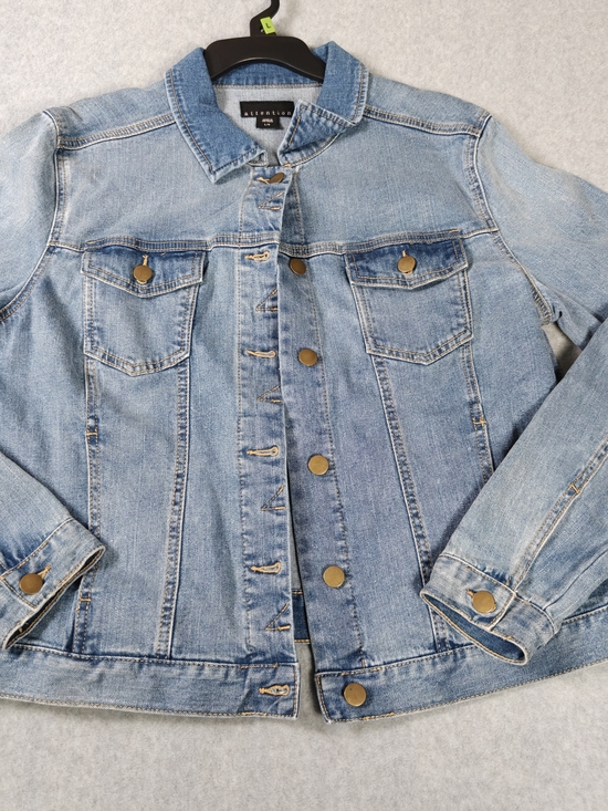 attention Jackets & Blazers - attention Light Blue Denim Jacket with Contrast Stitching